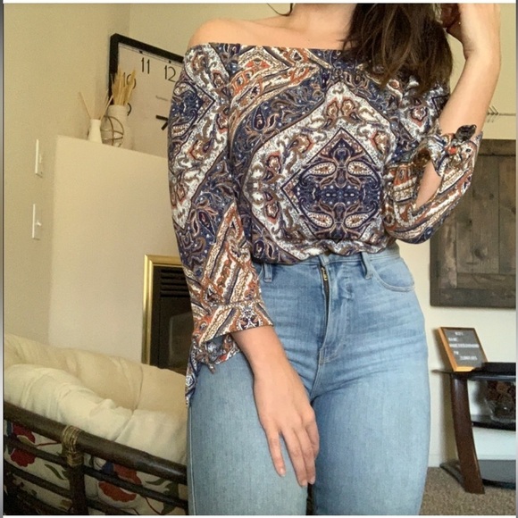 DANIEL RAINN Boho Maiella Off-Shoulder Top - Picture 3 of 12